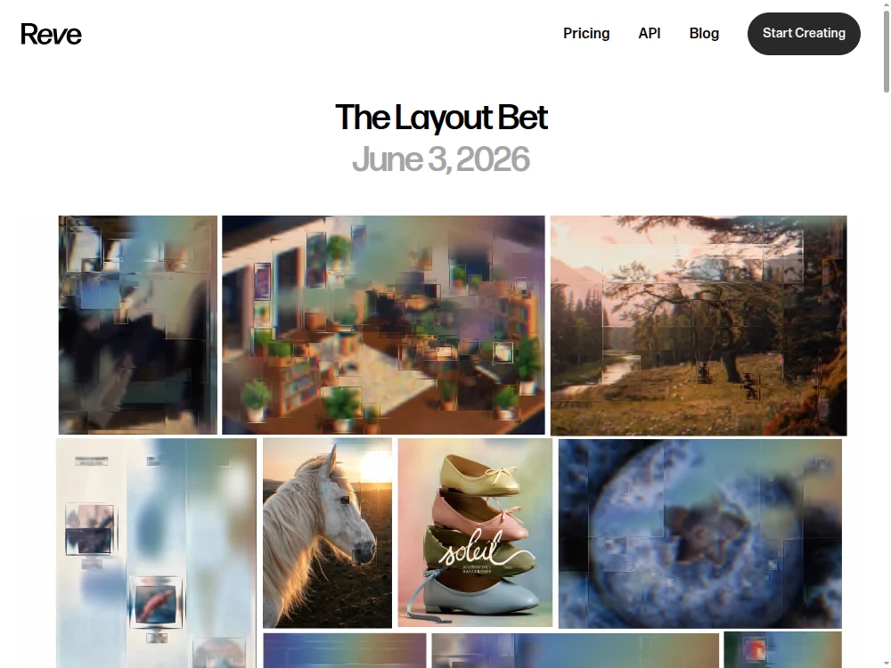 Screenshot of Reve’s The Layout Bet article